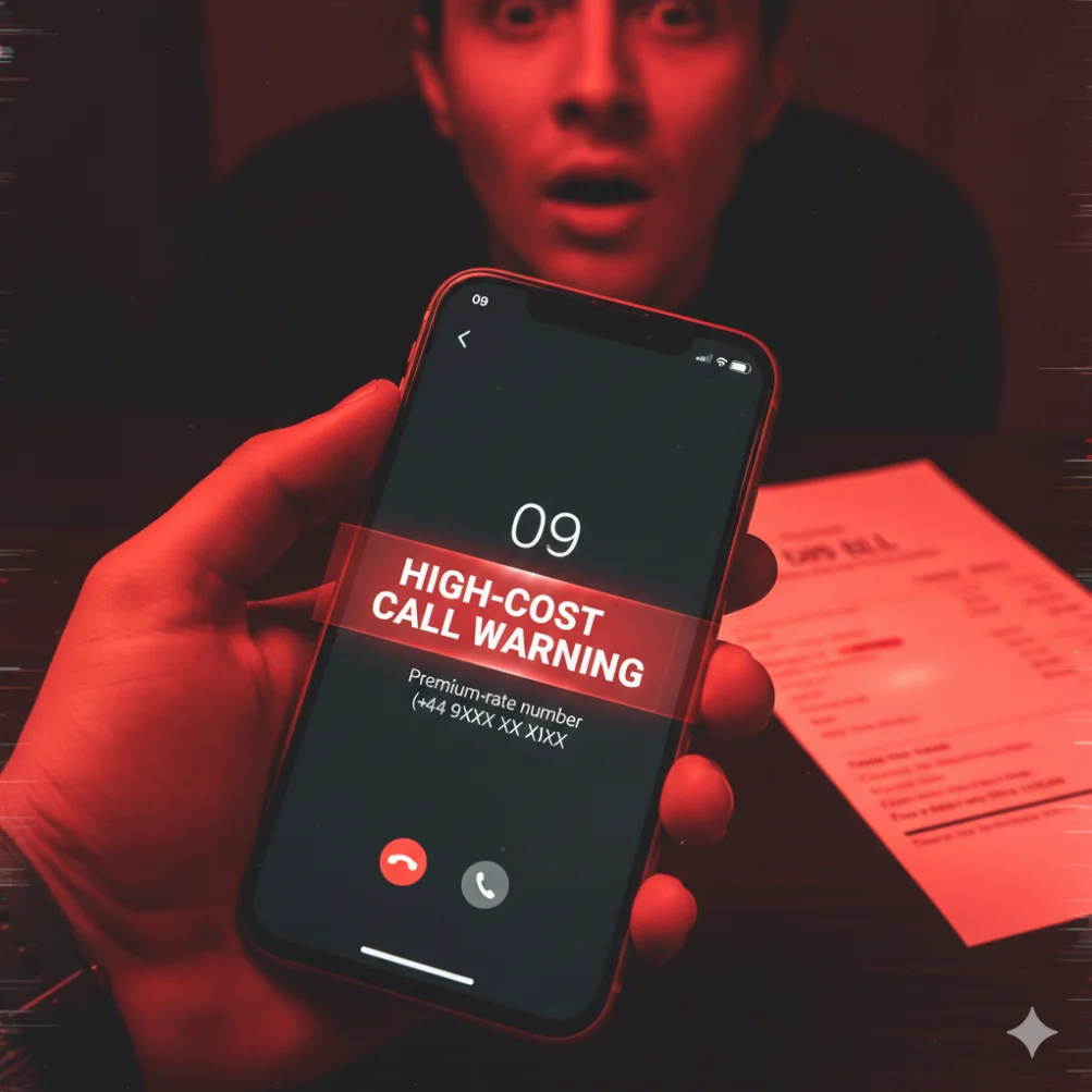 Premium rate phone number UK – who telephoned me from 09 or 070 number, high cost call-back trap